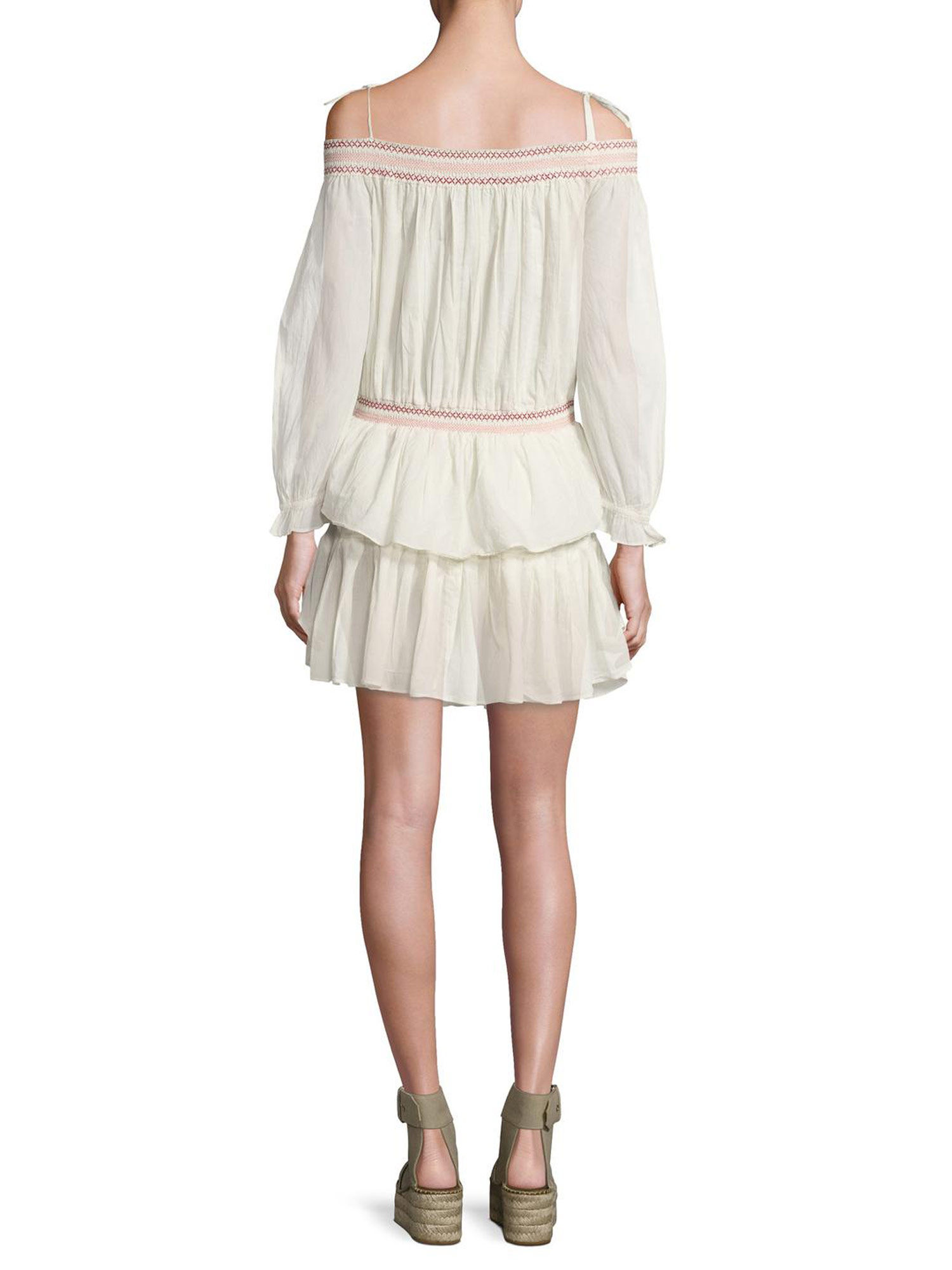 ruffle strap smocked dress